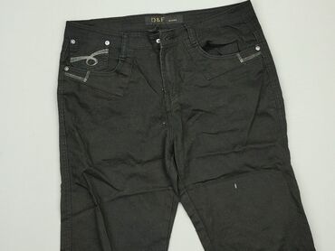 spodnie chino czarne: Spodnie 3/4 Damskie, XL (EU 42), stan - Dobry