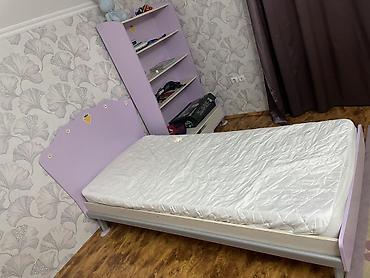 полки б у: Детская гарнитура, Б/у, Для девочки, ДСП, цвет - Фиолетовый, Самовывоз — 1
