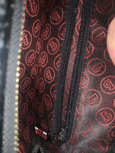 Барсетки: Сумка через плечо BUTUN, мужская - Материал: черная фактурная кожа с — 14