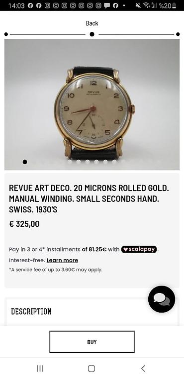 casio saatları: Revue Antimagnetic mexaniki qol saatı - İsveçrə istehsalı Revue — 3