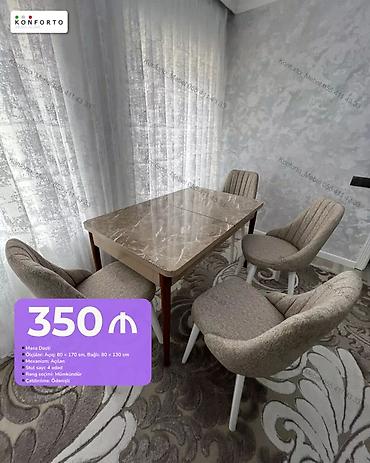 Masa dəsti – açılan mexanizmli - Ölçülər: açıq 80 × 170 sm, bağlı 80