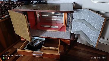 bufet: Retro ayaqlı bufet/şkaf - Material: taxta karkas, üstü taxta — 2