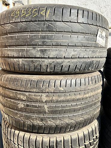 2 скат: Шины 295 / 35 / R 21, Лето, Б/у, Пара, Германия, Pirelli — 1