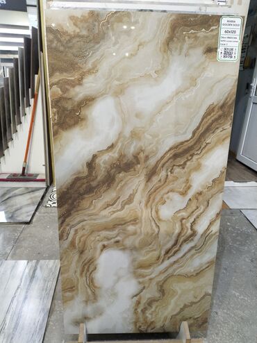 kafel və metlax qiymetleri: Məhsul: Rivera Golden Gold keramika plitəsi - Ölçü: 60x120 sm - Mənşə