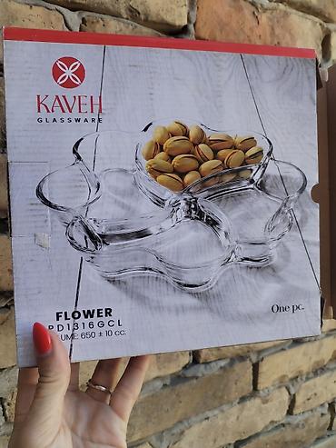 Staklena posuda Kaveh Glassware – model Flower (PD1316GCL) -