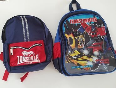 Ranci: Ranci za decu - Transformers i Lonsdale, platnena torba Cars, sve
