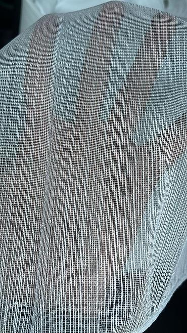 Parçalar: Təsvir: - Açıq krem/ağ tonlarda şəffaf tül parça - Nazik şəbəkə — 8