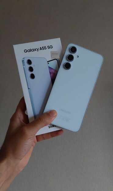 Samsung: Samsung Galaxy A55, 128 GB, rəng - Ağ, Sensor, Barmaq izi, İki sim kartlı