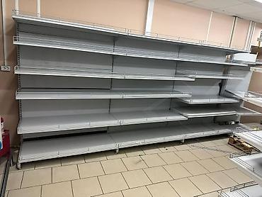 Торговое оборудование: Витрины, стеллажи, полки торговые металлические б/у, полка магазинная — 3