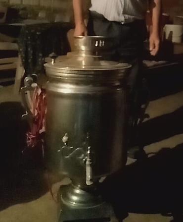 odun samovarları 5l: Elektrik samovar – iri həcmli, metal gövdəli, kranlı model — 1