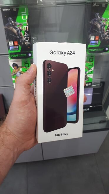 ventilyatorlar satisi: Samsung Galaxy A24 4G, 128 ГБ, цвет - Красный, Кнопочный, Две SIM карты, Face ID