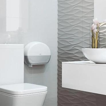 stilsko: Zidni dispenzer za toalet papir jumbo rola + korpa za sanitarni otpad — 3
