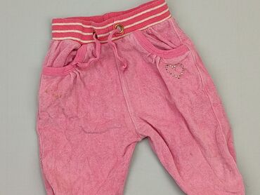 spodnie dresowe rozowe: Spodnie dresowe, 3-6 m, stan - Zadowalający