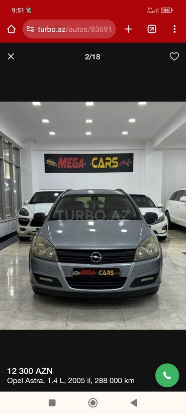 Avtomobil satışı: Opel Astra: 1.4 l | 2005 il | 250000 km Sedan