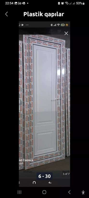 Plastik qapılar: Yeni Plastik qapı 80x200 sm Zamok ilə, Zəmanətli, Pulsuz quraşdırma, Ödənişli çatdırılma, Rayonlara çatdırılma — 11