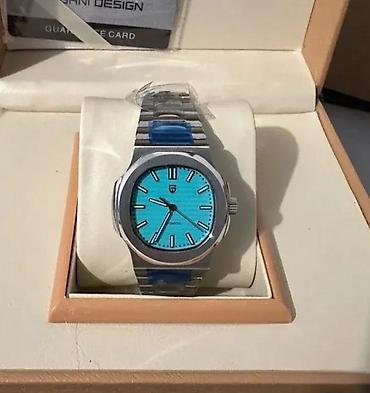 Ručni satovi: PAGANI DESIGN PD-1728 -Tiffany plava-Patek Philippe Nautilus Potpuno — 2