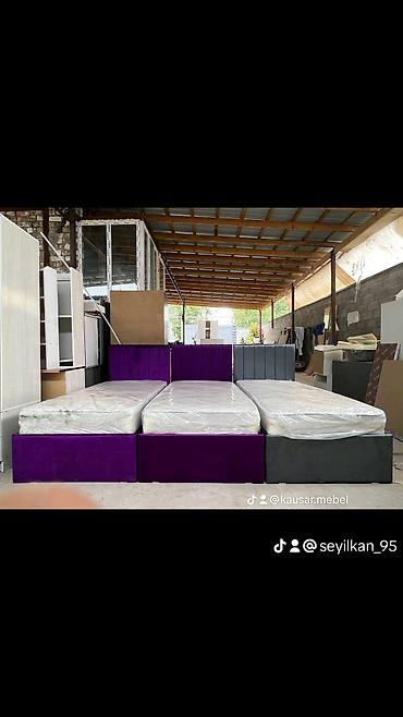 kravat: Кровать Бир кишилик размери 90/200 Темир каркас Баардык жагы кездеме — 10