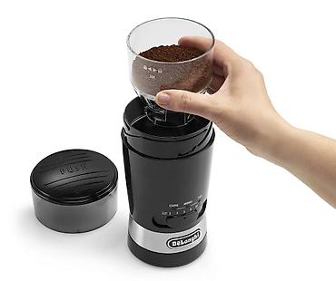 silver et ceken: DeLonghi KG200 Qəhvəüyüdən — 170W, 90 q tutum, paslanmayan polad — 1