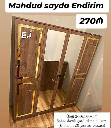 quran sekilleri: Üç və dörd qapılı dəbli geyim dolabları - Ölçü: 200 x 160 x 47 sm - — 7