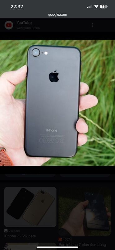 i̇phone 6 ekran: IPhone 7, 32 ГБ, Черный, Битый