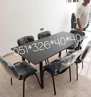 Uşaq masaları: Oğlan və qız üçün, Yeni, Siyirməsiz, Yazı masası, Stullar ilə — 29