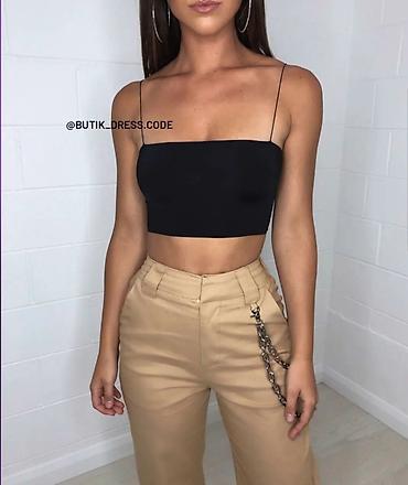 galaxy helanke: Crop top na bratele Crna,bez,roza,pink,braon,bela,crvena,plava,svetlo — 1