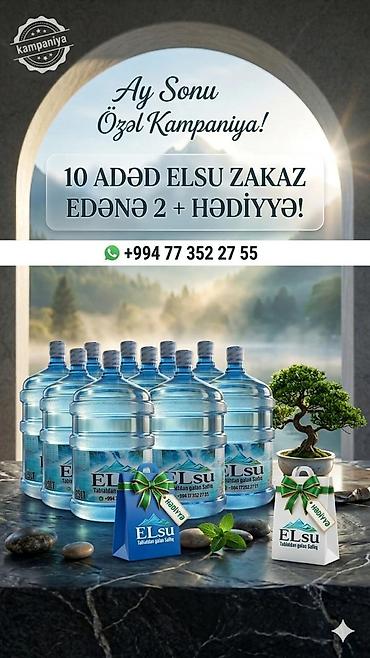 sərin su: ELsu – 19 litrlik içməli su bidonu - Tərkib və mənbə: Dağların — 1