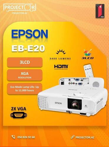 elektrikli rende: Yeni Portativ Proyektor Epson, Ünvandan götürmə, Pulsuz çatdırılma, Ödənişli çatdırılma