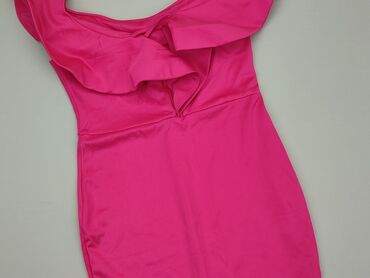sukienki satynowa różowa: Dress, XS (EU 34), condition - Good