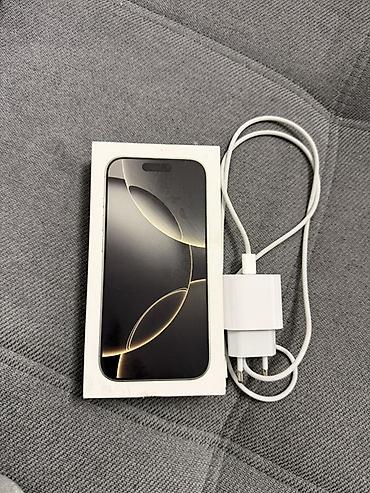 Apple iPhone: IPhone 16 Pro, Б/у, 256 ГБ, Natural Titanium, Коробка, 100 % — 2