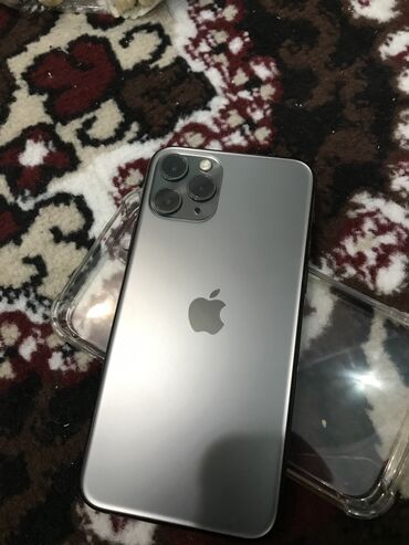 Мобильные телефоны и аксессуары: IPhone 11 Pro, Б/у, 64 ГБ, Черный, Защитное стекло, Чехол, 88 %