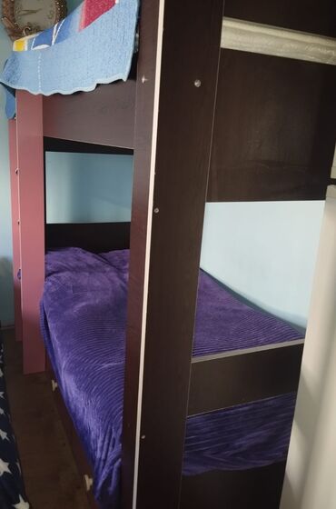 İkimərtəbəli uşaq çarpayıları: Oğlan və qız üçün, Çarpayı, Matras ilə, Siyirməli, Laminat — 11