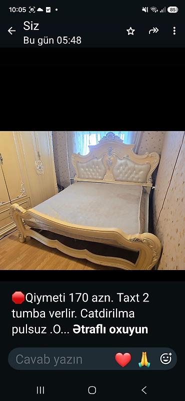 taxt dəmiri: Klassik üslubda ikinəfərlik taxt. Başlıq hissəsi yumşaq, düyməli — 1