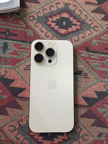 iphone 15 ağ: IPhone 16 Pro, 128 GB, Desert Titanium, Sənədlərlə, Face ID, Zəmanət — 5