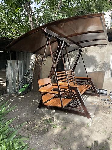 качели люлки: Садовые качели Металл, Со спинкой, С крышей — 1