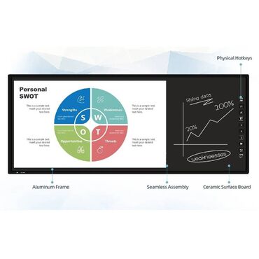 интерактивная панель для школы цена: EIBOARD LED Recordable Smart Blackboard размером 77 и 94 дюйма, в