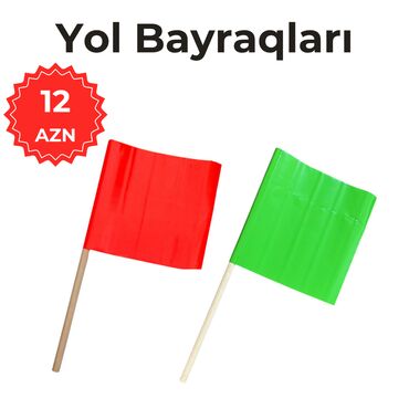 techmaster mmc: YOL BAYRAQLARI YAŞIL və QIRMIZI 30*30sm Qırmızı və Yaşıl rənglər