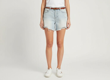 szorty jeansowe damskie szerokie: Denim Co, Szorty damskie, rozmiar M