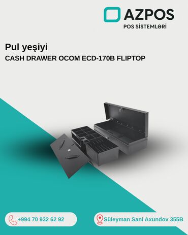 pul yigmaq ucun kassa: OCOM ECD-170B – Tip: Flip-top (üstdən açılan) metal pul qutusu