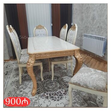 круглый стол на заказ: Qonaq otağı üçün, Yeni, 6 stul