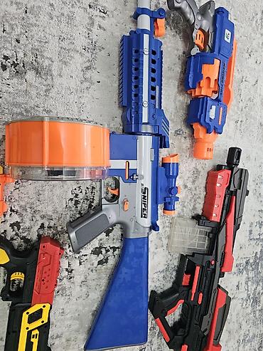 nerf бластер: Набор игрушечных бластеров и лука для стрельбы мягкими снарядами — 5