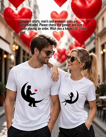 gumus destler: • SİFARİŞLƏ GƏTİRİLİR 🛍️ • Cütlüklər üçün tematik T‑şört dəsti - — 1