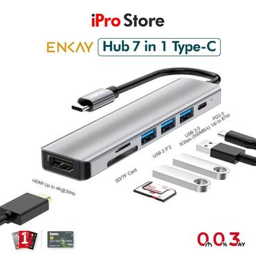iProSotre: ENKAY Hub ❗ 7-1 Hub Type-C MacBook üçün❗️ ✅ Qiymət : Direct ✅