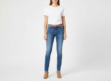 allegro jeansy damskie z wysokim stanem: Cross Jeans, Jeansy damskie, rozmiar L