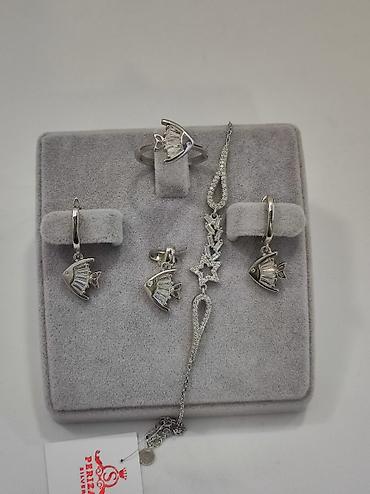 Серебряные наборы украшений: Серебро 925 пробы Браслет 1800сом Есть доставка по городу и — 5