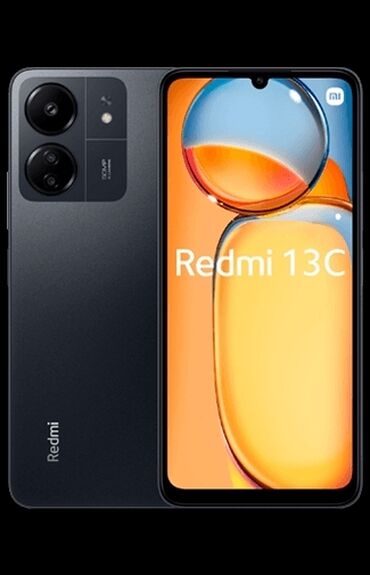 20 manatlıq telefon: Xiaomi Redmi 13C, 256 ГБ, цвет - Черный, 
 Две SIM карты, Гарантия, Отпечаток пальца