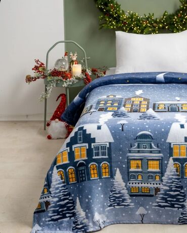 Pledlər: Yeni rəng - Mavi Mikrofiber Pled, Rayonlara çatdırılma — 3