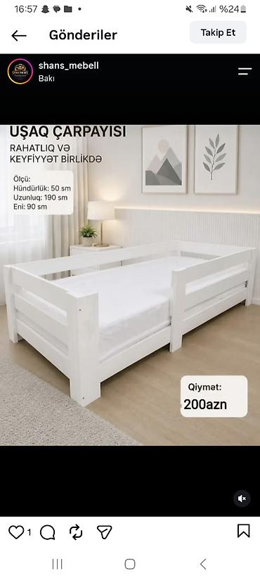Uşaq çarpayısı – rahatlıq və keyfiyyət 2 ed birlikdə 200 azn. - Rəng