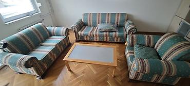 rekamije sofa: Trosed, dvosed i fotelja sa klub-stolićem – set za dnevni boravak - — 1