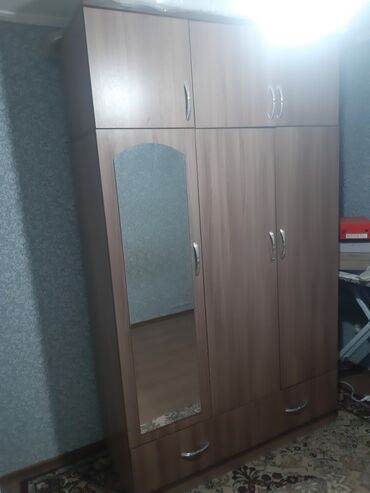 шкаф для постельных принадлежностей: Кийим салуучу шкаф, Колдонулган, Түз, ЛДСП